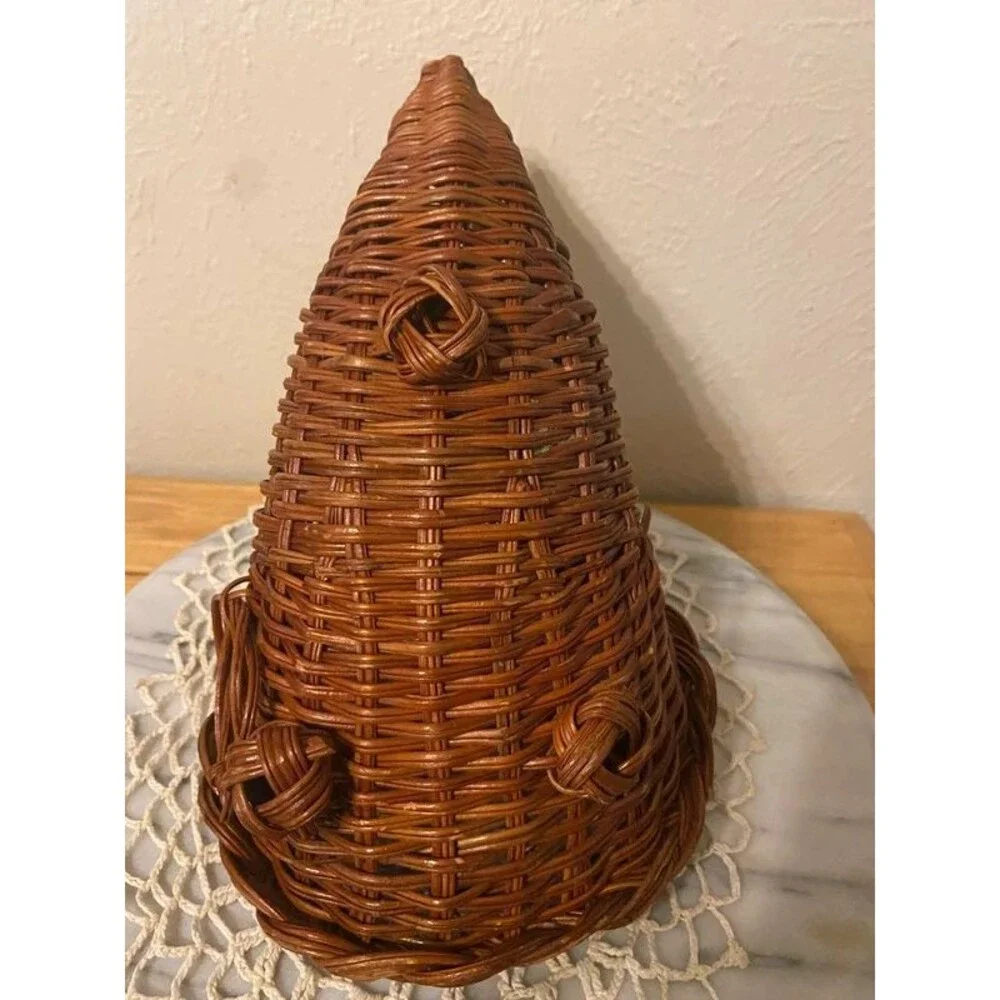 Brown Wicker Cornucopia/ Horn of Plenty